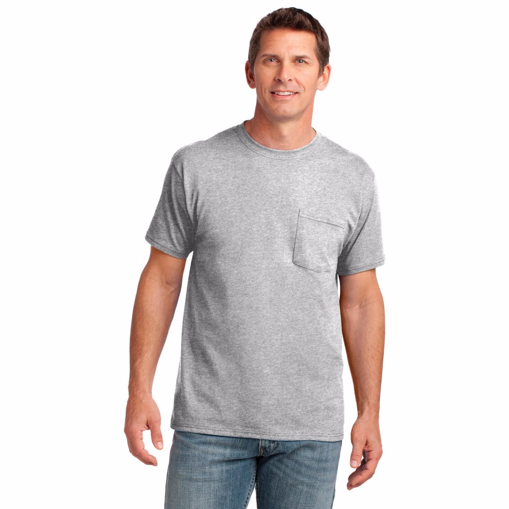 Camiseta con bolsillo de algodón Core de Port & Company. PC54P